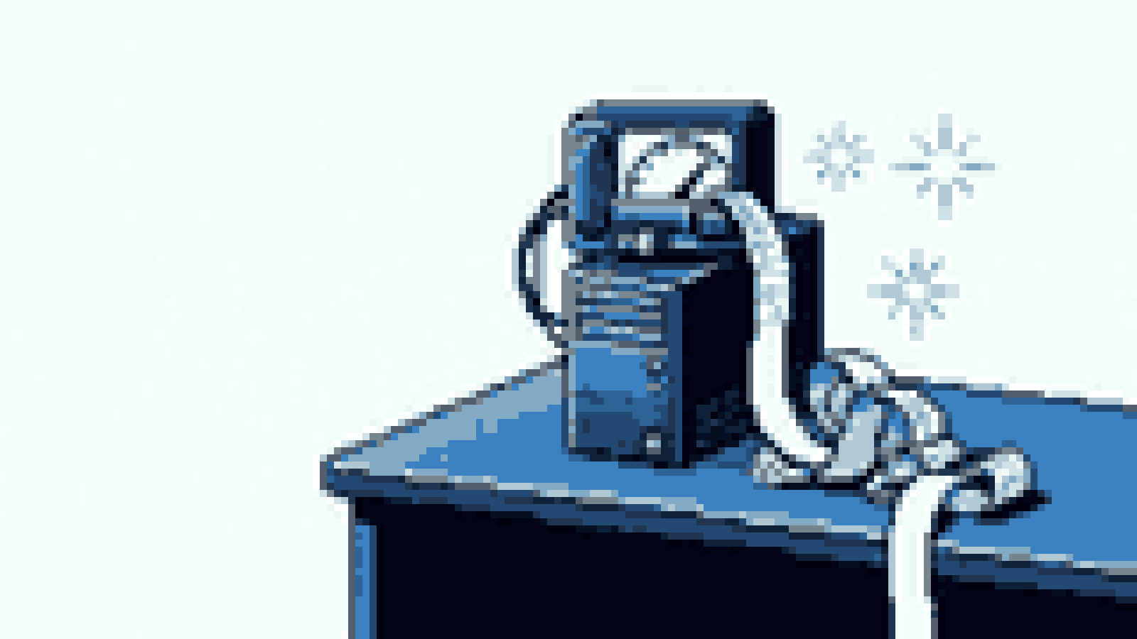 A taximeter wired to a small server on a founder's desk, its tape spilling out as the dial climbs
